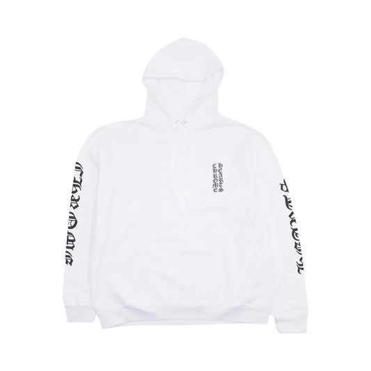 Chrome Hearts Vertical Logo Hoodie White
