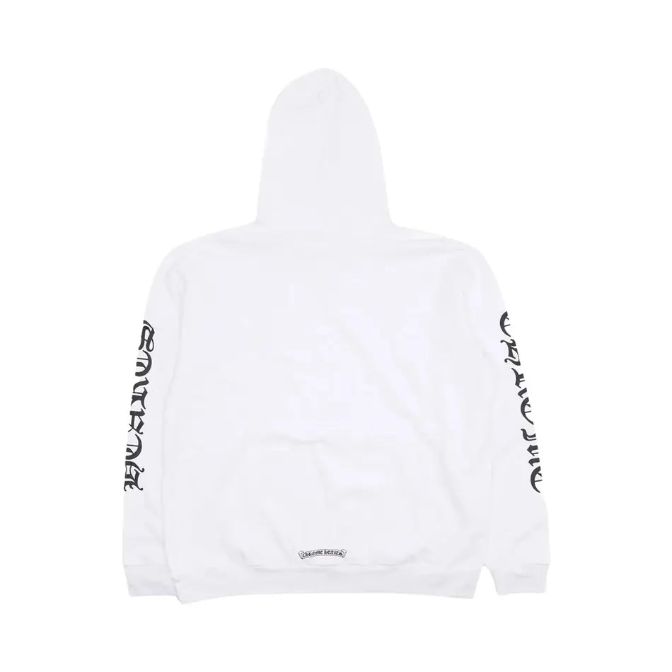 Chrome Hearts Vertical Logo Hoodie White
