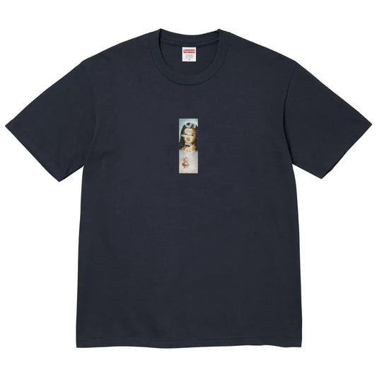 Supreme Prayer Card Box Logo Tee Navy