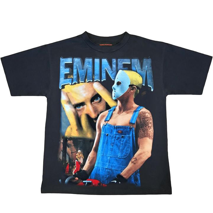 Marino Morwood Eminem Tee Black by Marino Morwood in . Available at KershKicks for £60.00. A must-have for fans of Marino Morwood looking to elevate their style with this T-Shirt.