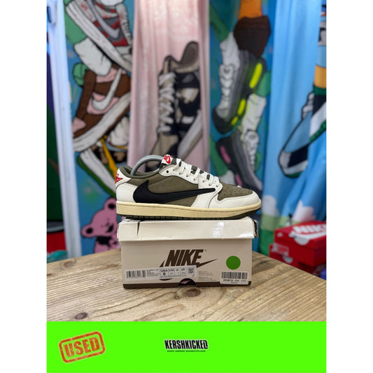 Jordan 1 Low Travis Scott Medium Olive UK7