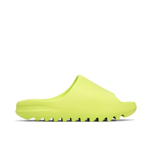 adidas Yeezy Slide Glow Green (2022) (Restock) by Yeezy in Shoes. Available at KershKicks for £110.00. A must-have for fans of Yeezy looking to elevate their style with this Shoes.