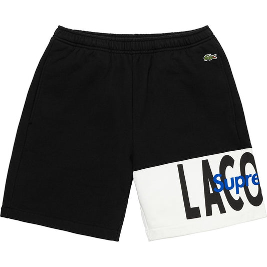 Supreme LACOSTE Logo Panel Sweatshort Black