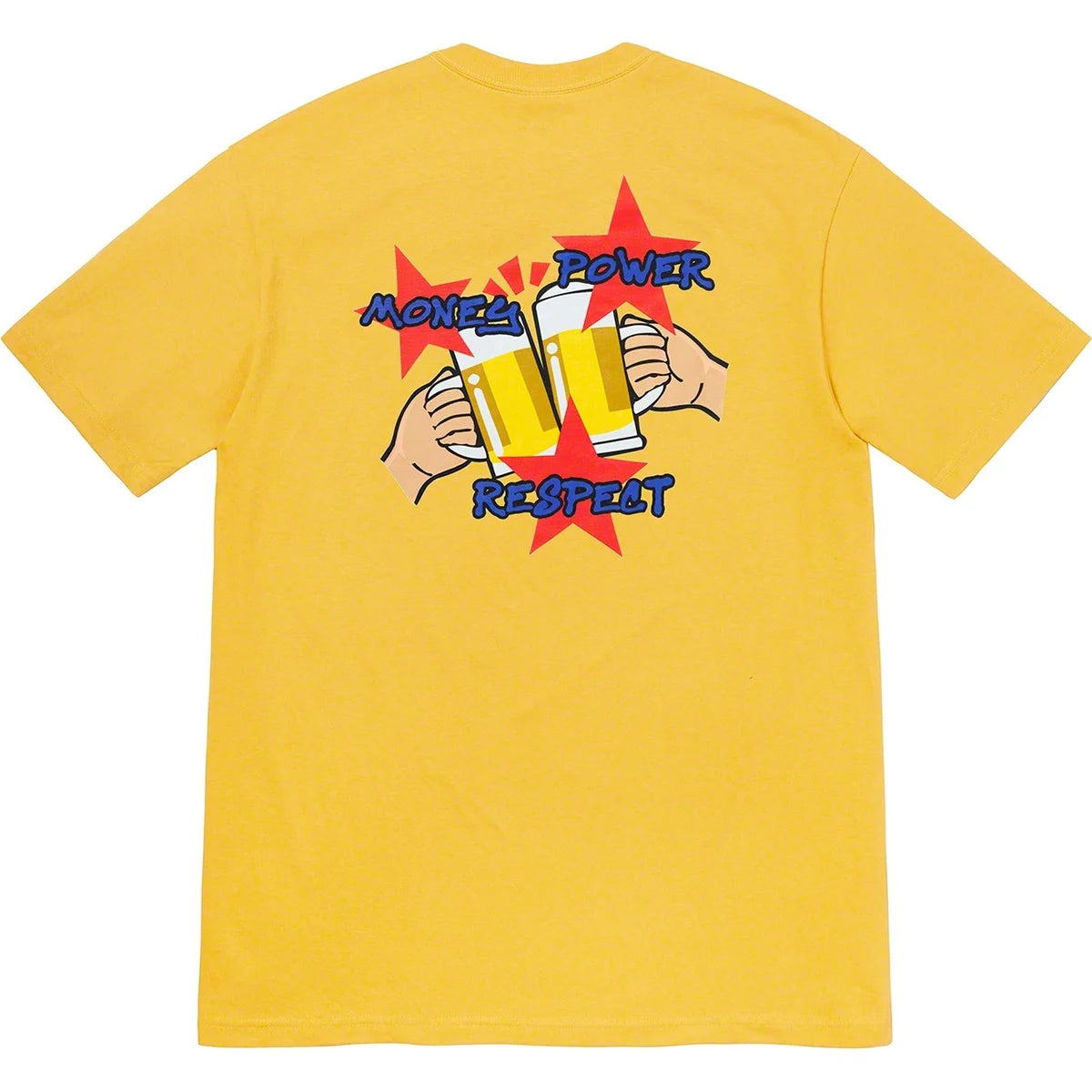 Supreme Money Power Respect Tee Acid Yellow