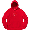 Supreme Cross Box Logo Hooded Sweatshirt Red