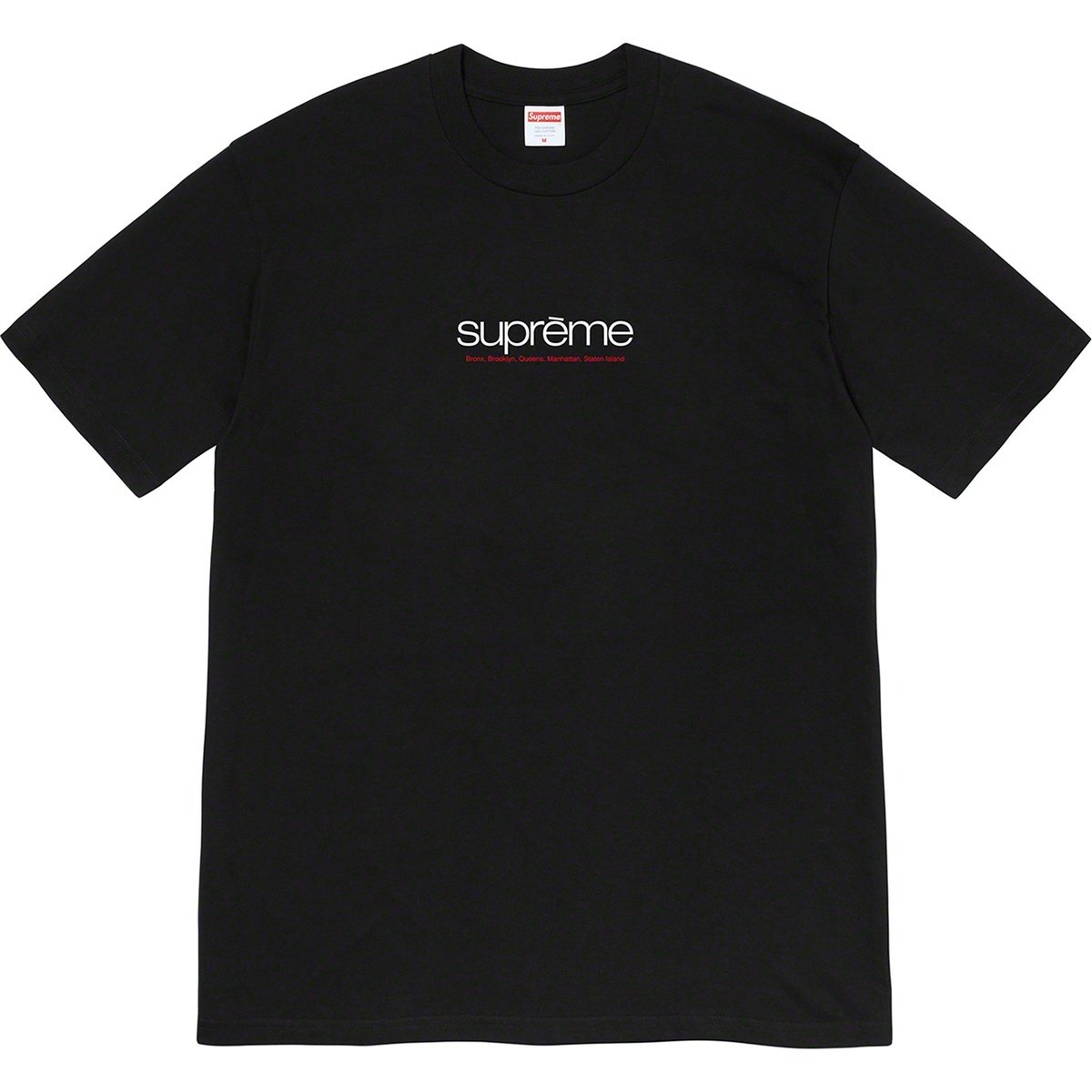 Supreme Five Boroughs Tee Black.