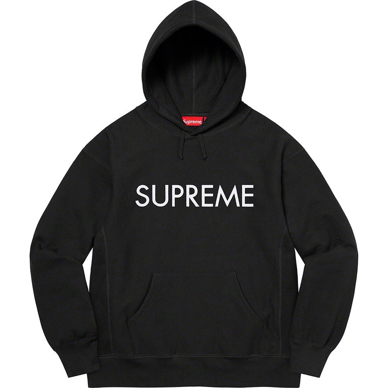 Supreme Capital Hooded Sweatshirt Black
