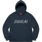 Supreme Classic Script Hooded Sweatshirt Navy