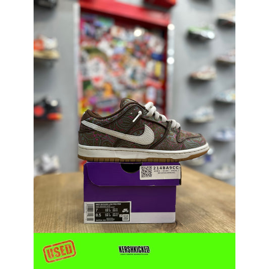 Nike SB Dunk Low Pro Paisley Brown UK 6