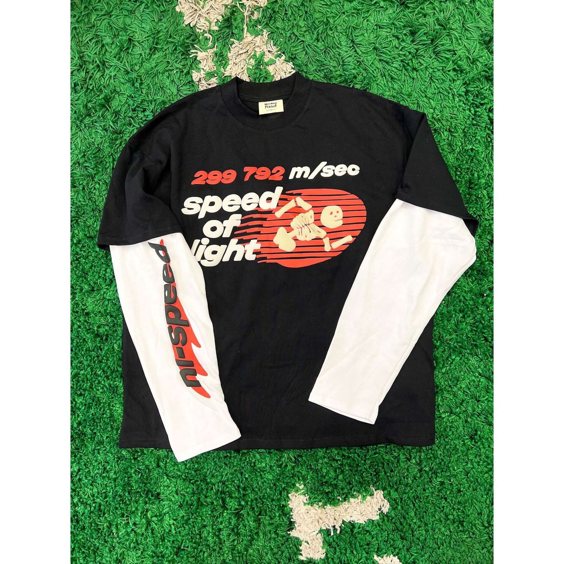 Broken Planet Market Speed Of Light L/S T-Shirt Midnight Black by Broken Planet Market in Clothing. Available at KershKicks for £90.00. A must-have for fans of Broken Planet Market looking to elevate their style with this T-Shirt.