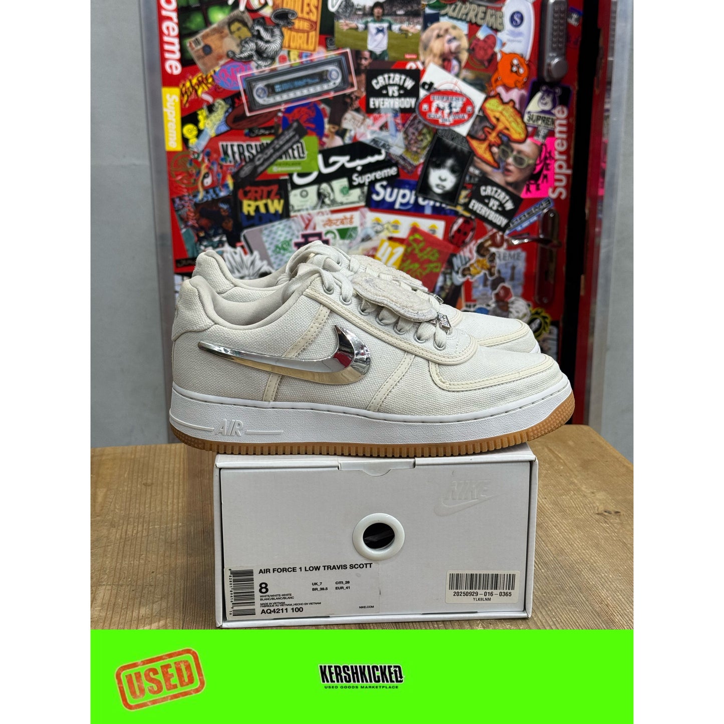 Nike Air Force 1 Low Travis Scott Sail UK 7