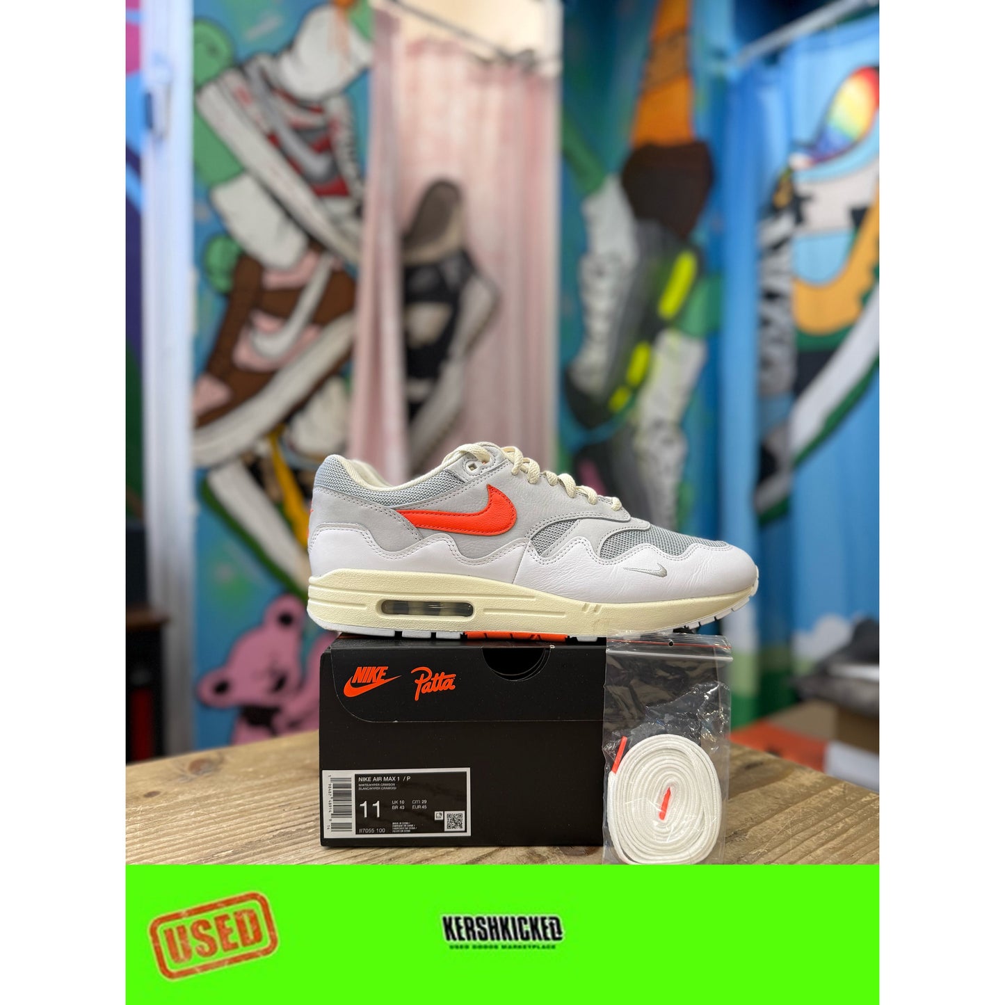 Nike Air Max 1 Patta Waves Hyper Crimson UK 10