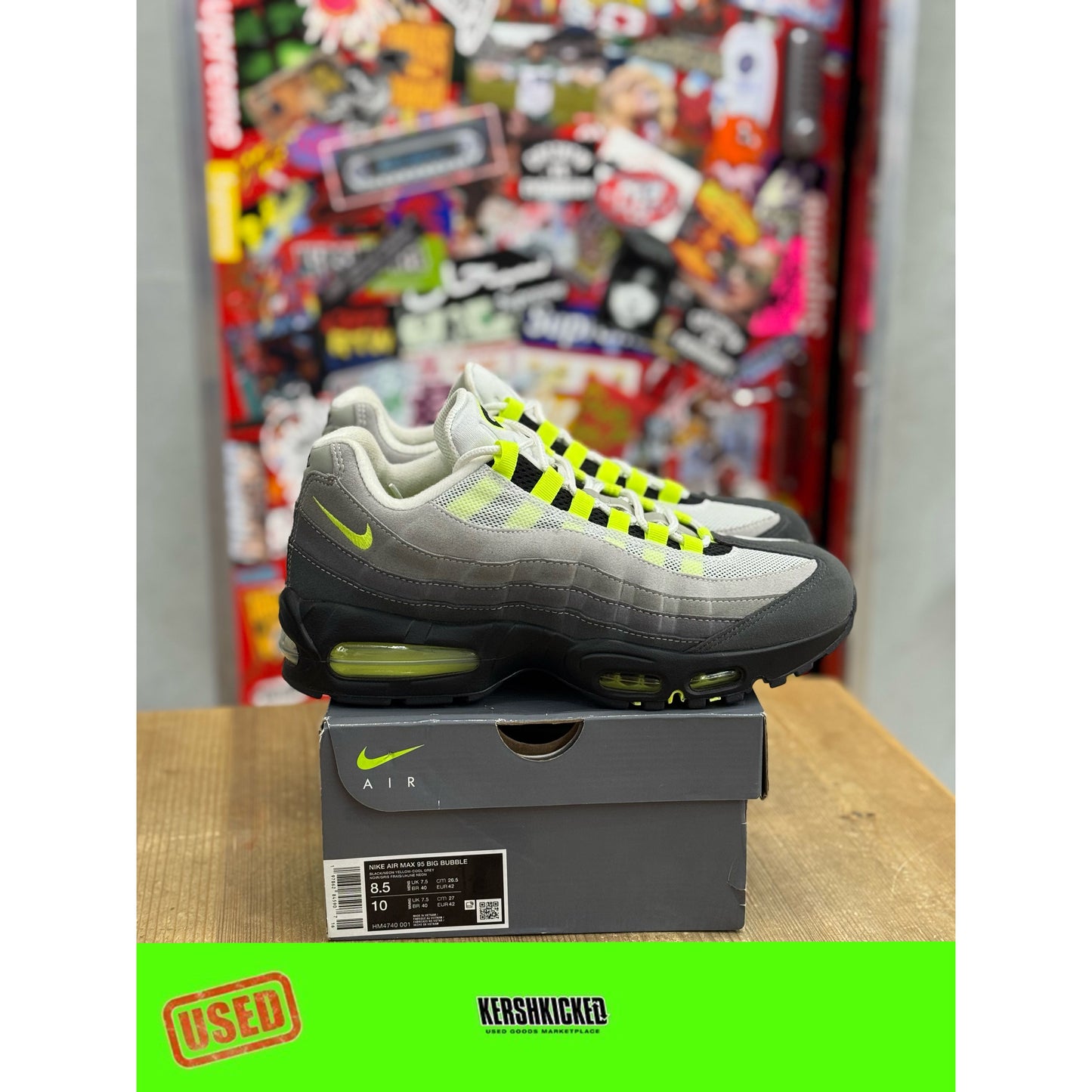 Nike Air Max 95 Big Bubble Neon UK 7.5