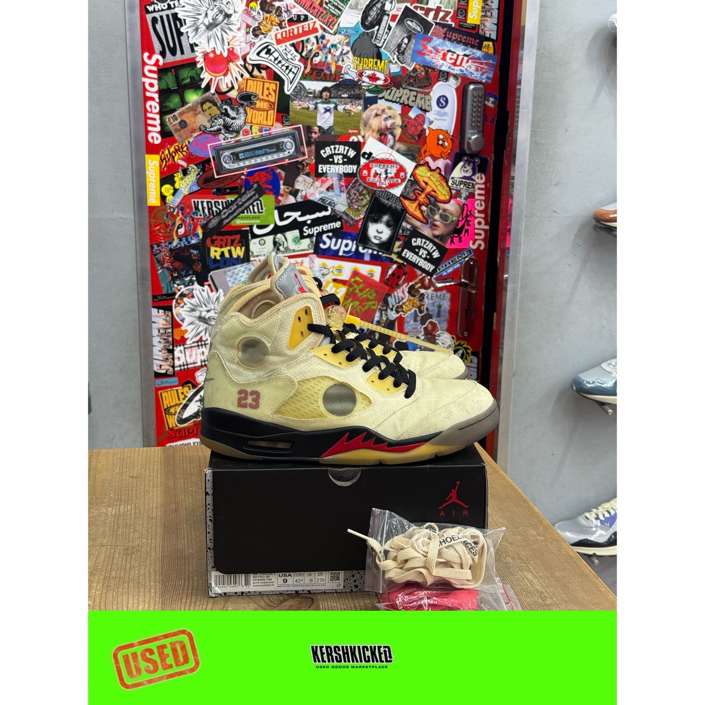 Jordan 5 Retro Off-White Sail UK 8
