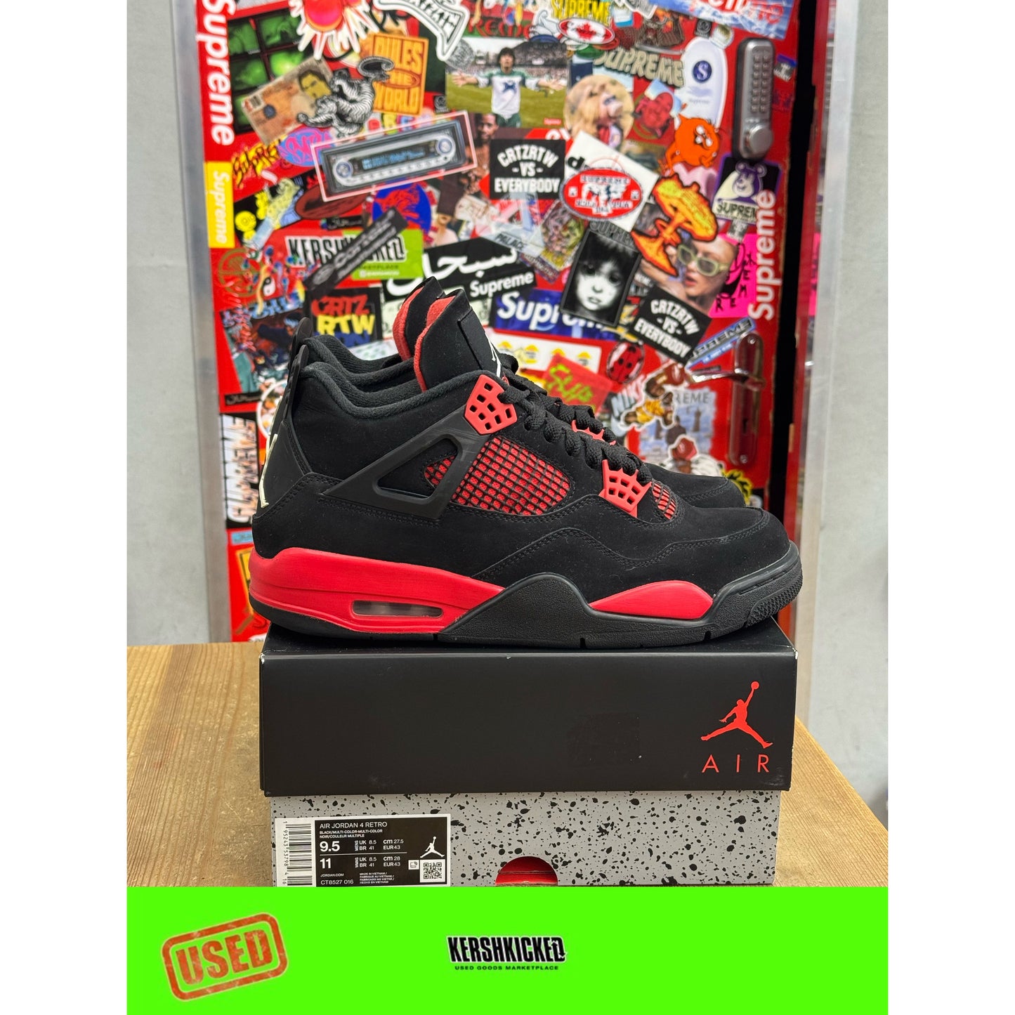 Jordan 4 Retro Red Thunder UK 8.5