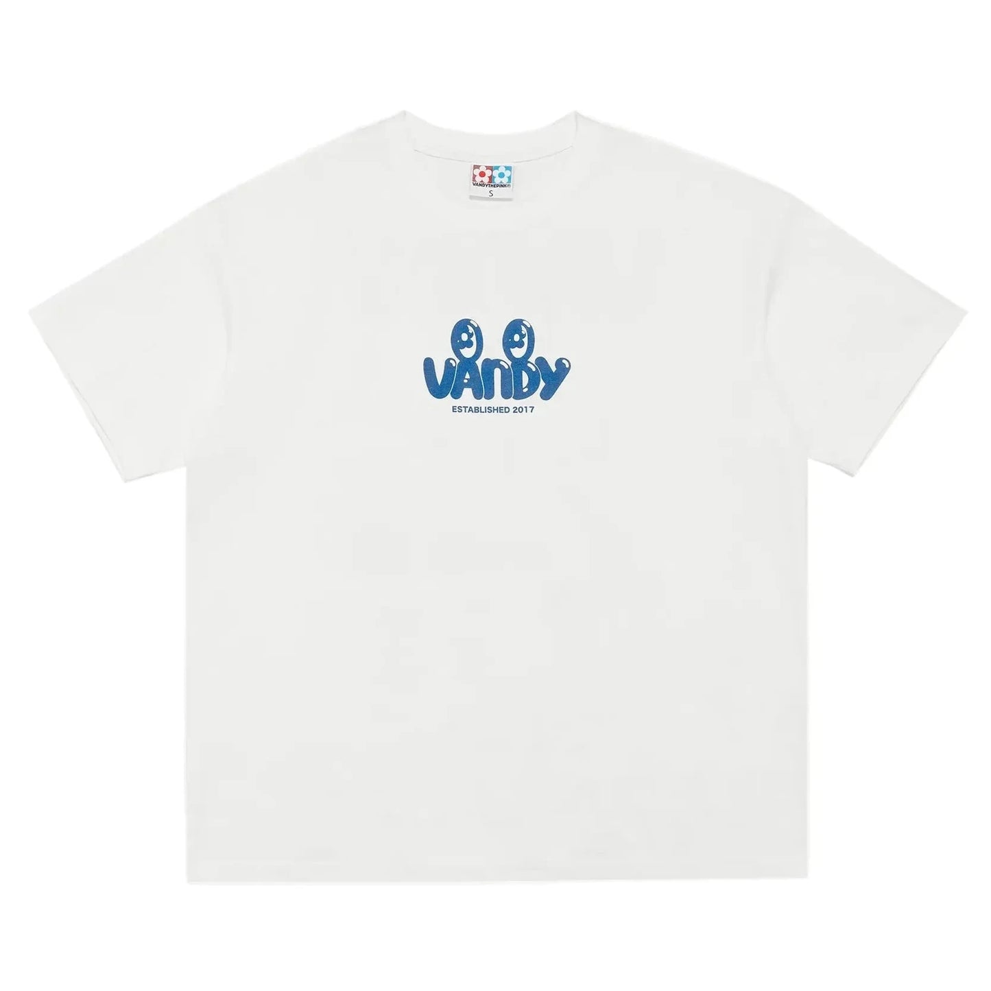 Vandy The Pink Off-white Cream Magazine Eye logo Tee