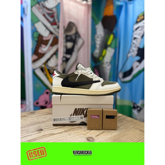 Jordan 1 Low Travis Scott Medium Olive UK9.5
