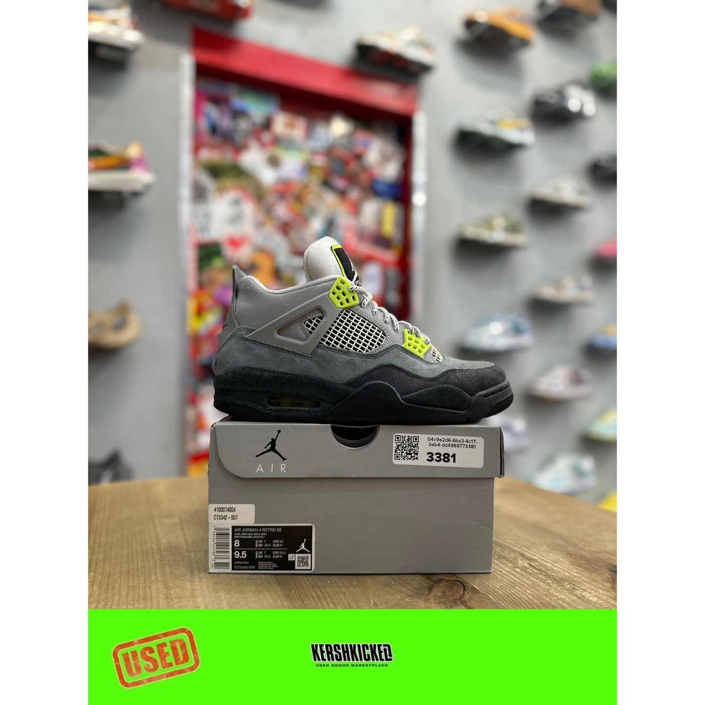 Jordan 4 Retro SE 95 Neon UK 7