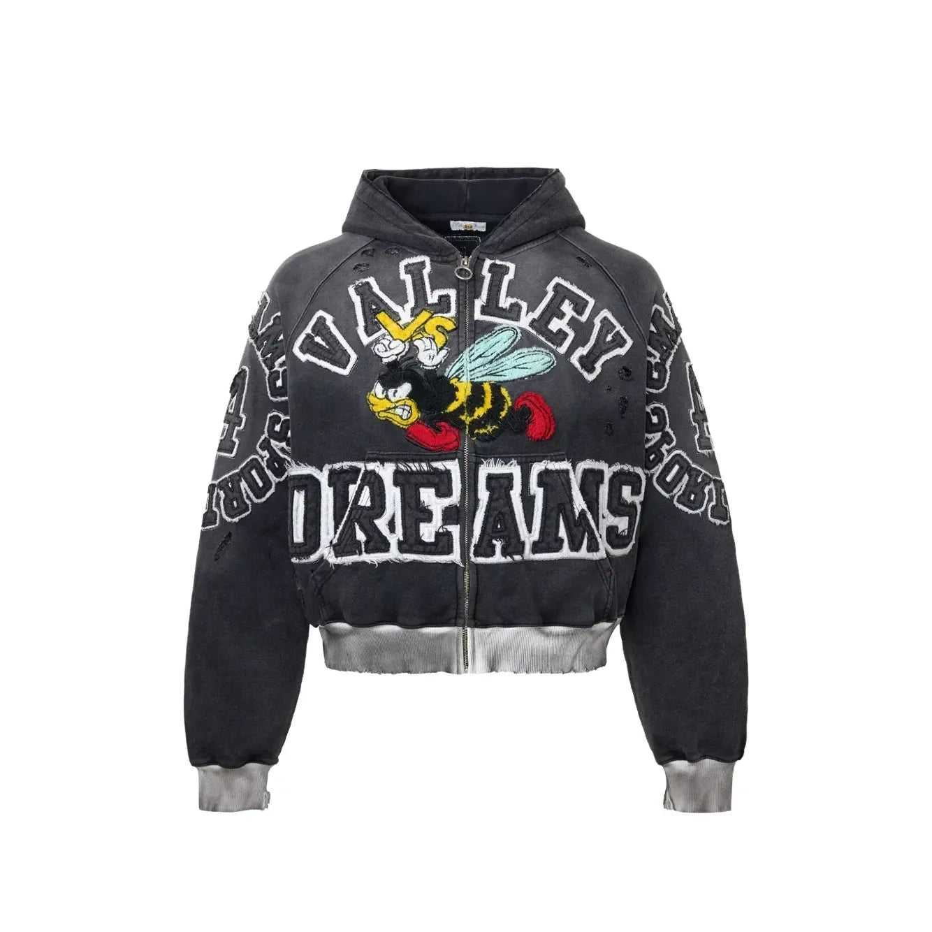 Vale Forever Anthem Zip Up Hoodie Black