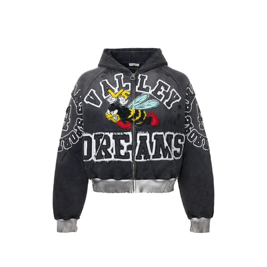 Vale Forever Anthem Zip Up Hoodie Black