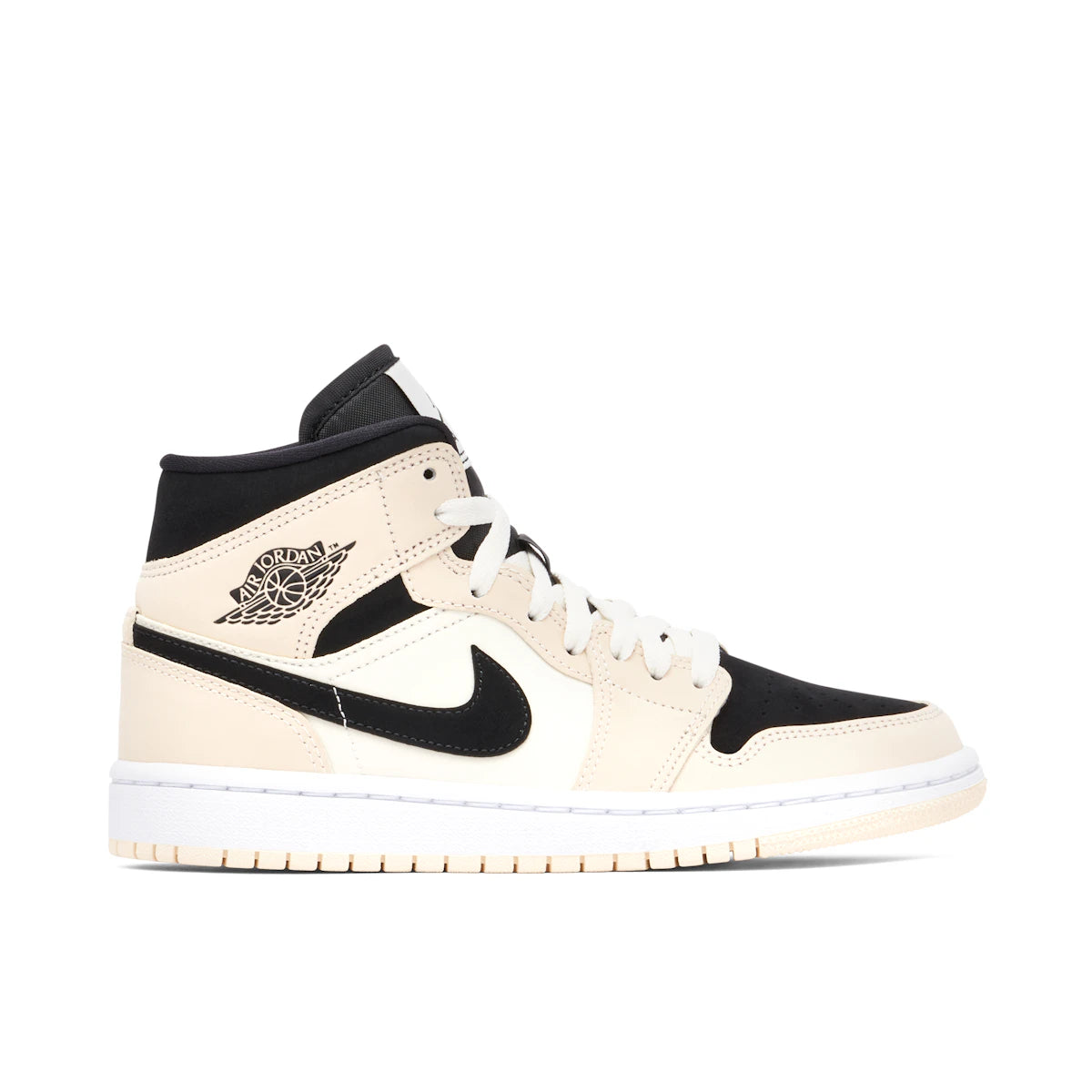 Jordan 1 Mid Barely Orange (W) by Jordan's in Shoes. Available at KershKicks for £250.00. A must-have for fans of Jordan's looking to elevate their style with this Shoes.