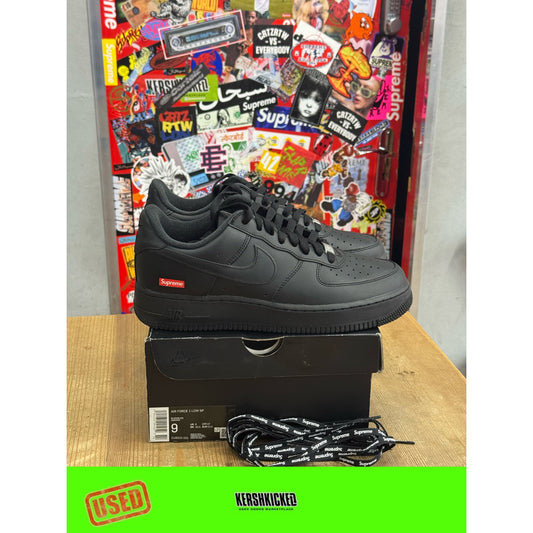 Nike Air Force 1 Low Supreme Black UK 8