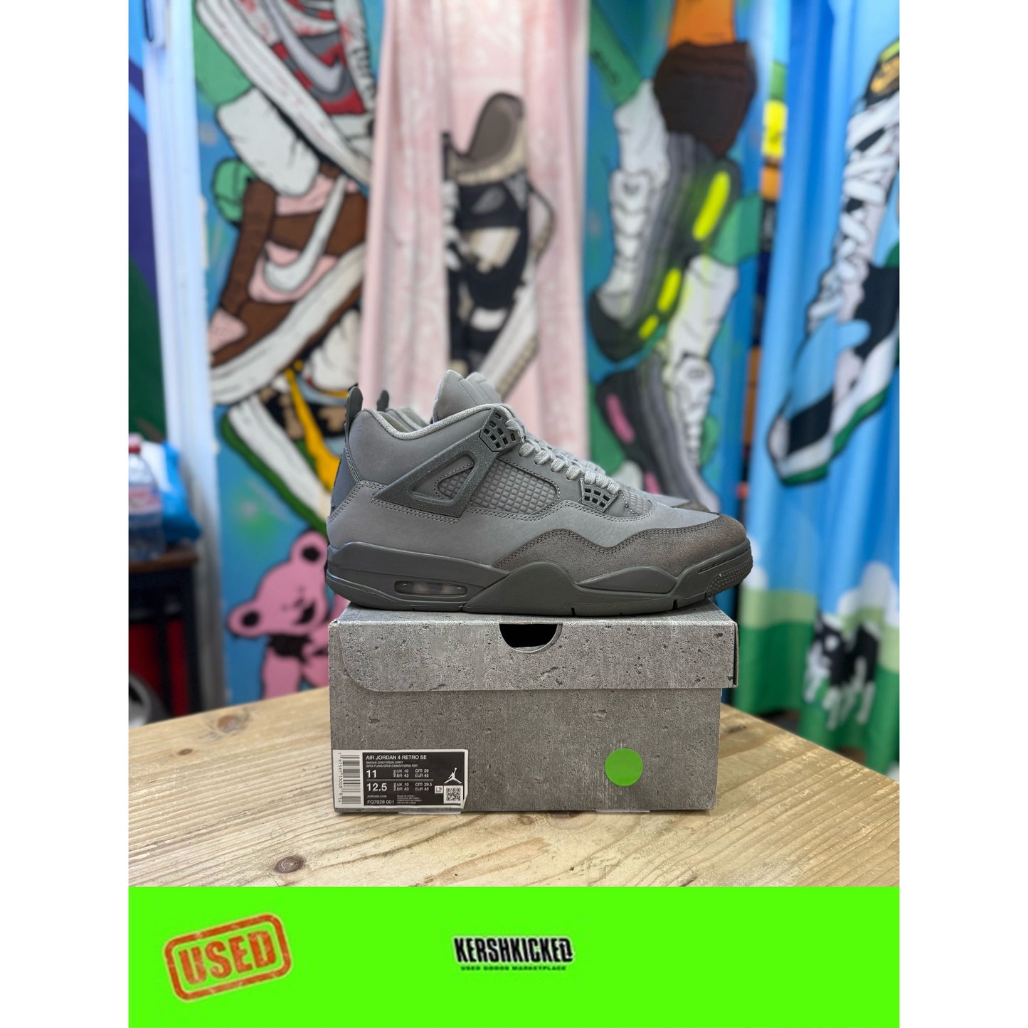 Jordan 4 Wet Cement UK10