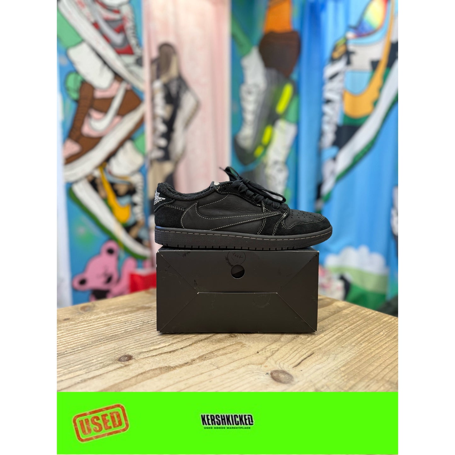 Jordan 1 Low Travis Scott Black Phantom UK 6.5