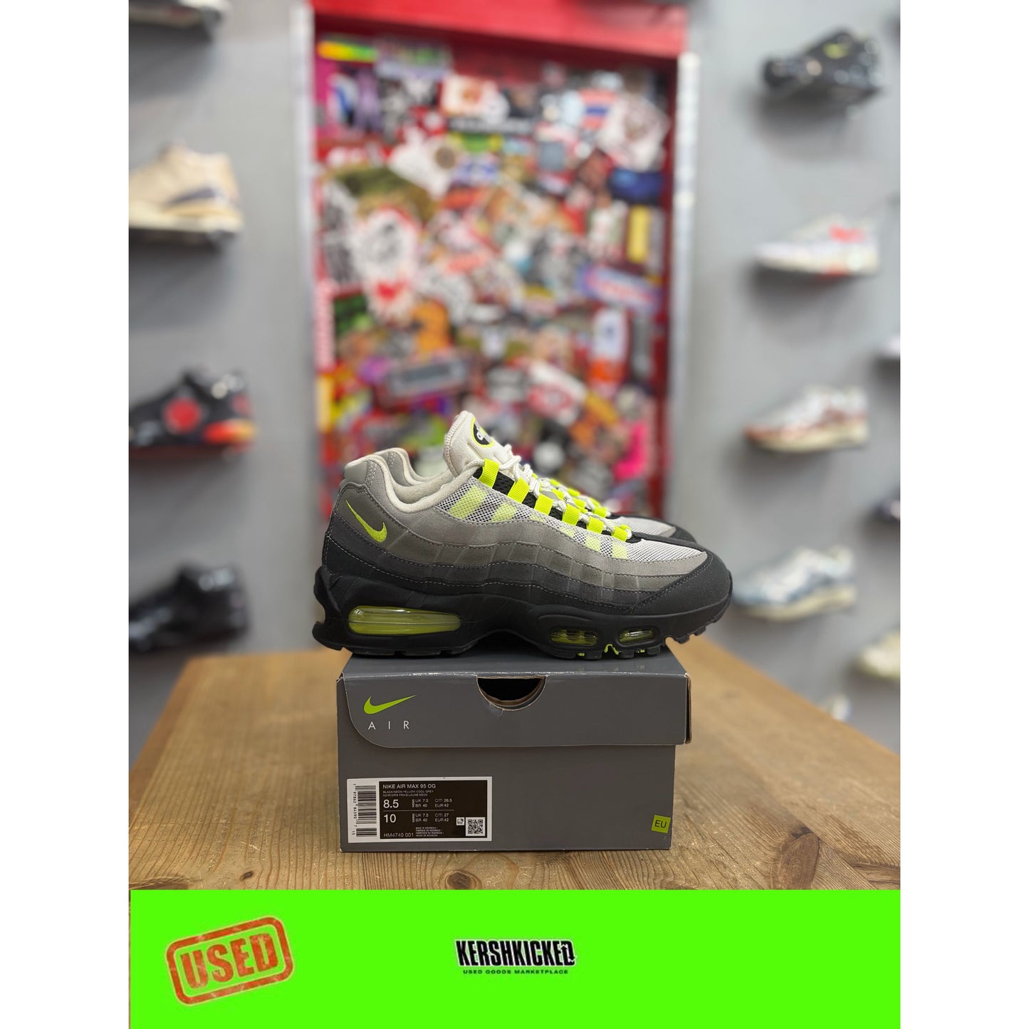 Nike Air Max 95 OG Big Bubble Neon UK 7.5