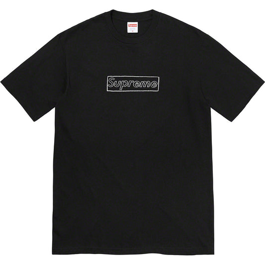 Supreme Kaws Chalk Logo Tee Black