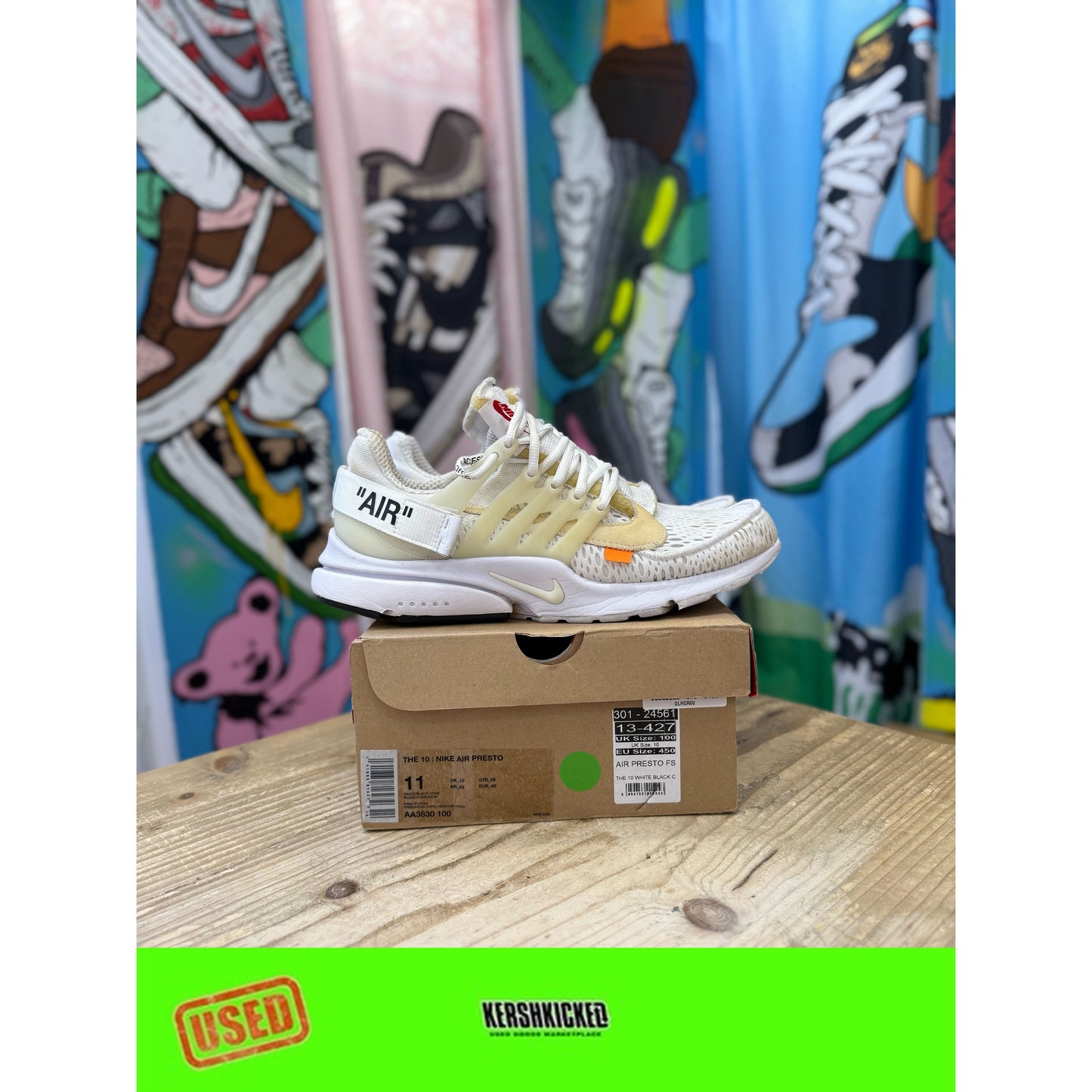 Nike Off White Presto White UK 10