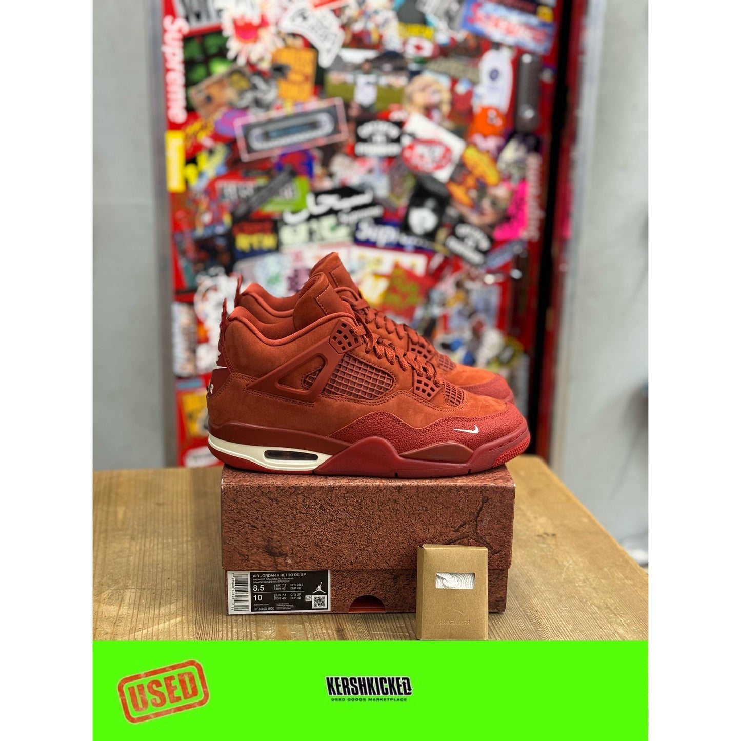 Air Jordan 4 Retro OG SP Nigel Sylvestor Brick by Brick UK 7.5