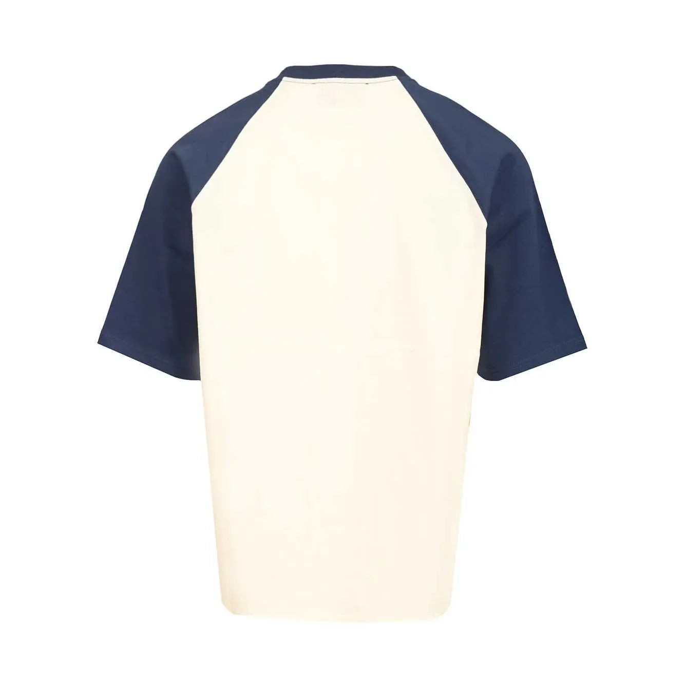Ami De Coeur Knitted Patch T-shirt White And Blue Cotton