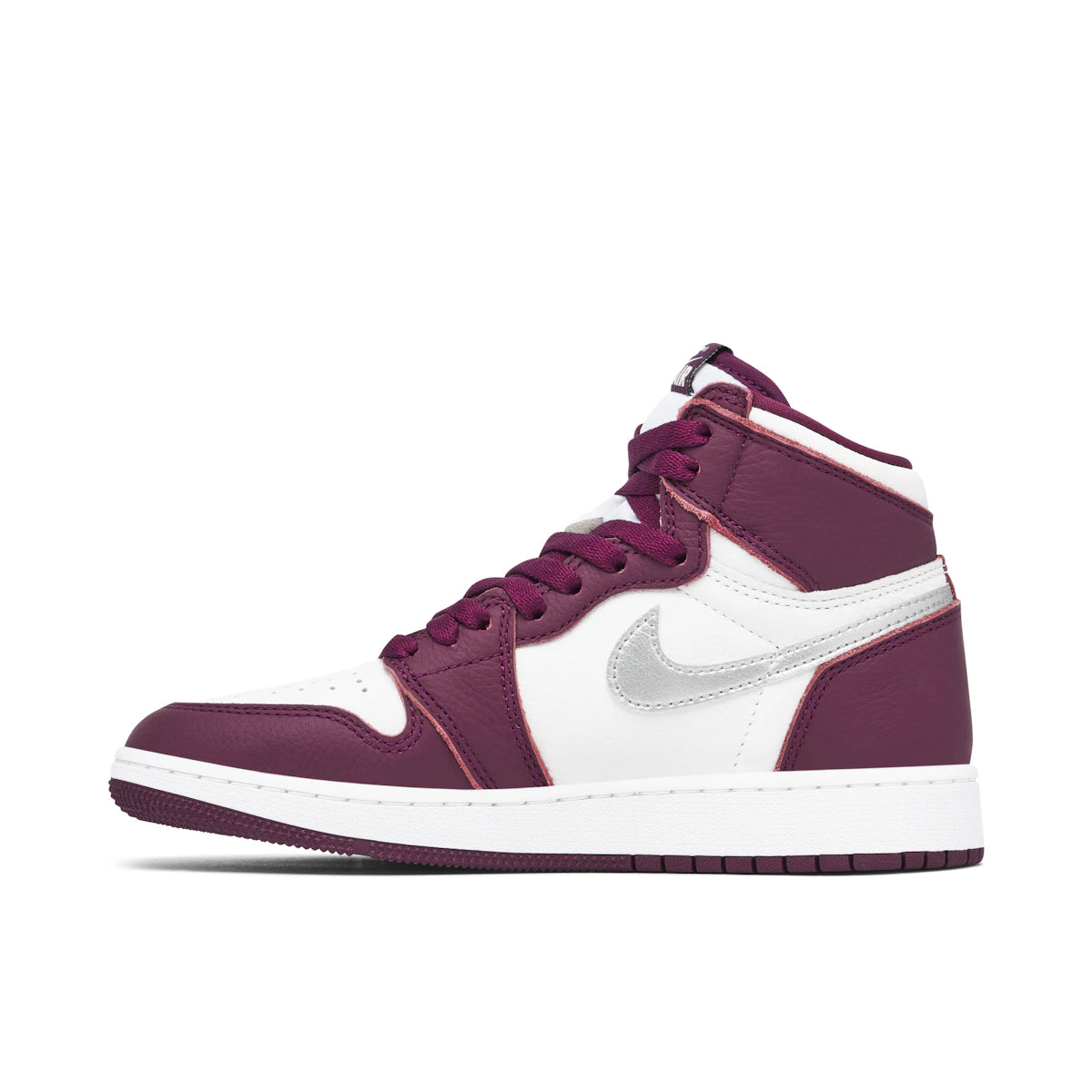 Jordan 1 Retro High OG Bordeaux (GS) by Jordan's in Shoes. Available at KershKicks for £145.00. A must-have for fans of Jordan's looking to elevate their style with this Shoes.