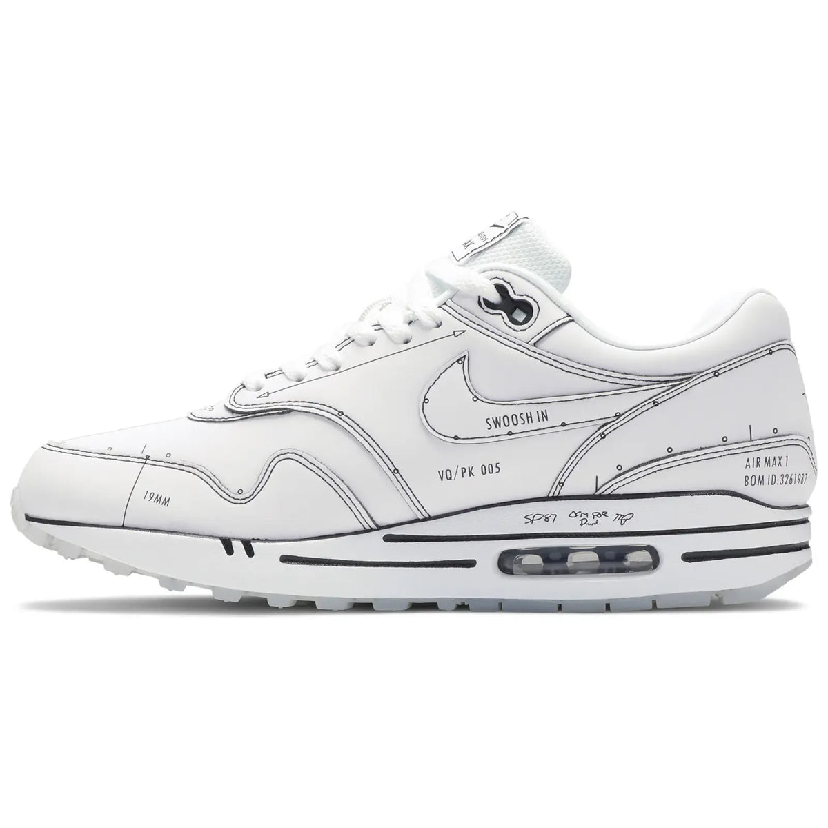 2019 Nike Air Max 1 Sketch To Shelf  White