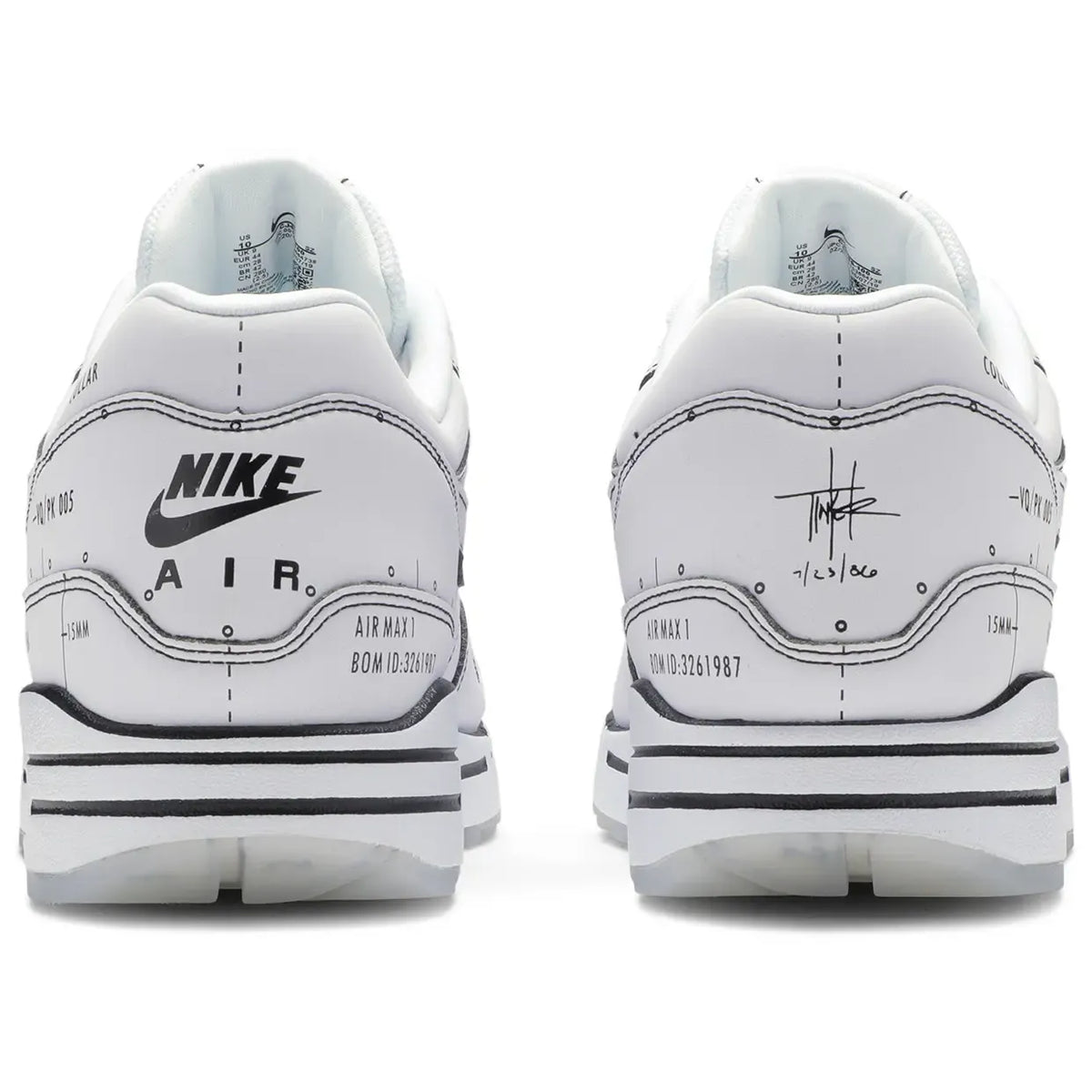 2019 Nike Air Max 1 Sketch To Shelf  White