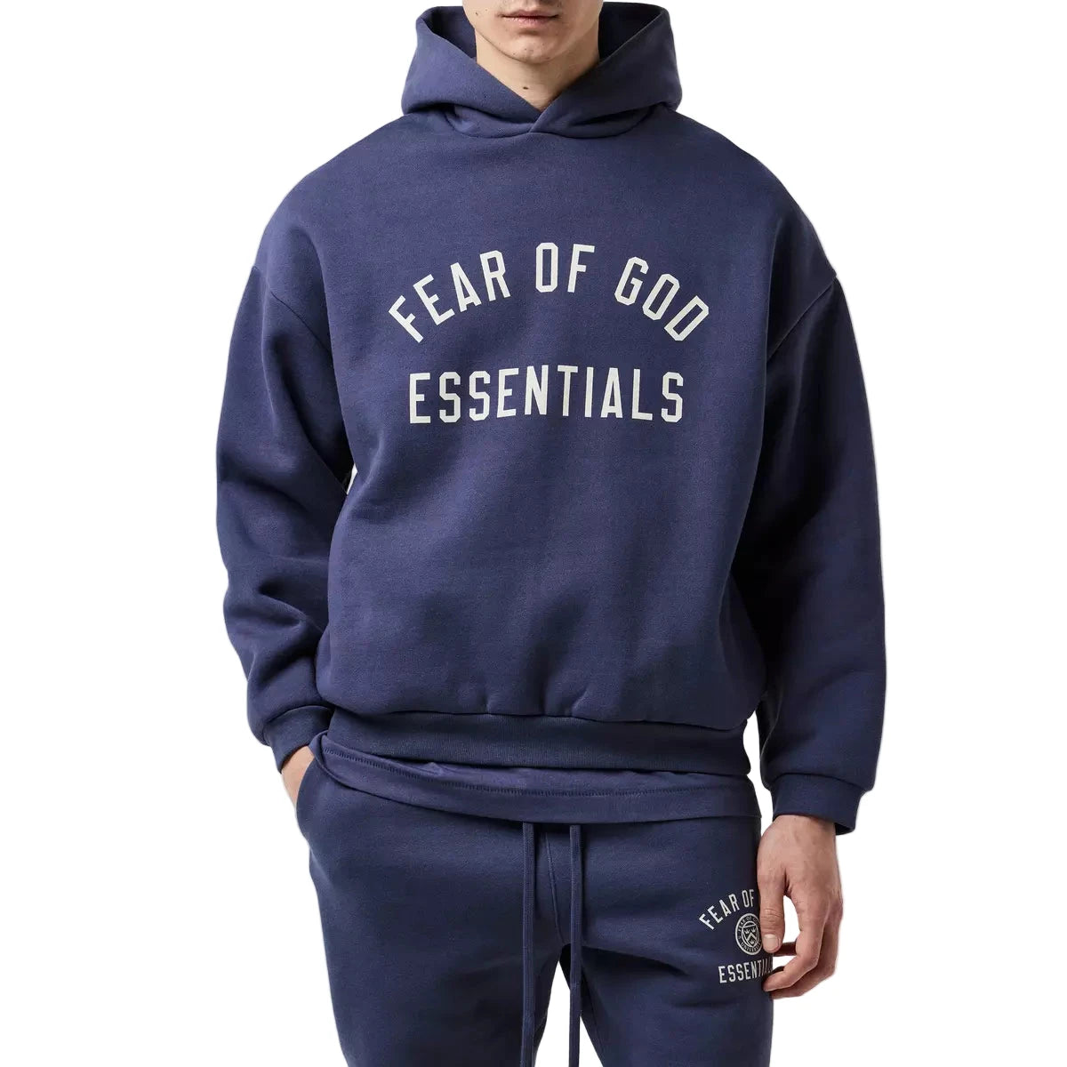 Fear of God Essentials Fleece Hoodie Marine