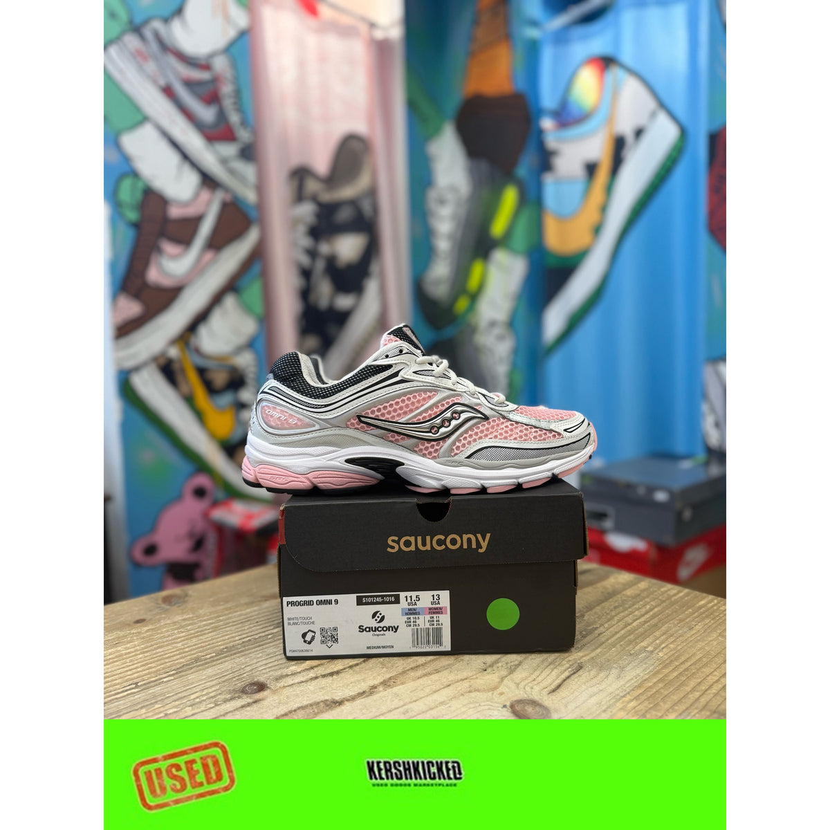 Saucony Progrid Omni White Touch UK 10.5