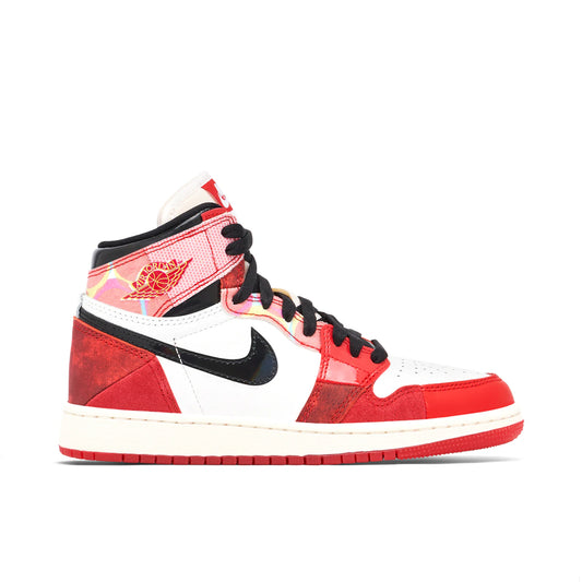 Jordan 1 High OG Spider-Man Across the Spider-Verse (GS) by Jordan's in Shoes. Available at KershKicks for £175.00. A must-have for fans of Jordan's looking to elevate their style with this Shoes.