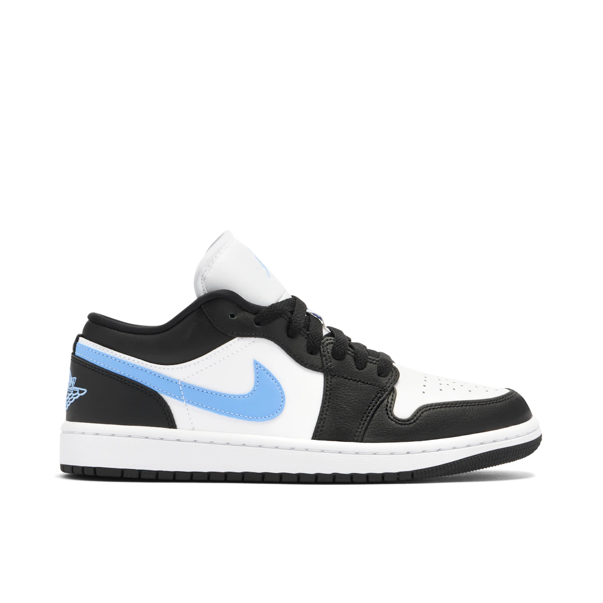 Jordan 1 Low Black University Blue White (W) by Jordan's in Shoes. Available at KershKicks for £175.00. A must-have for fans of Jordan's looking to elevate their style with this Shoes.