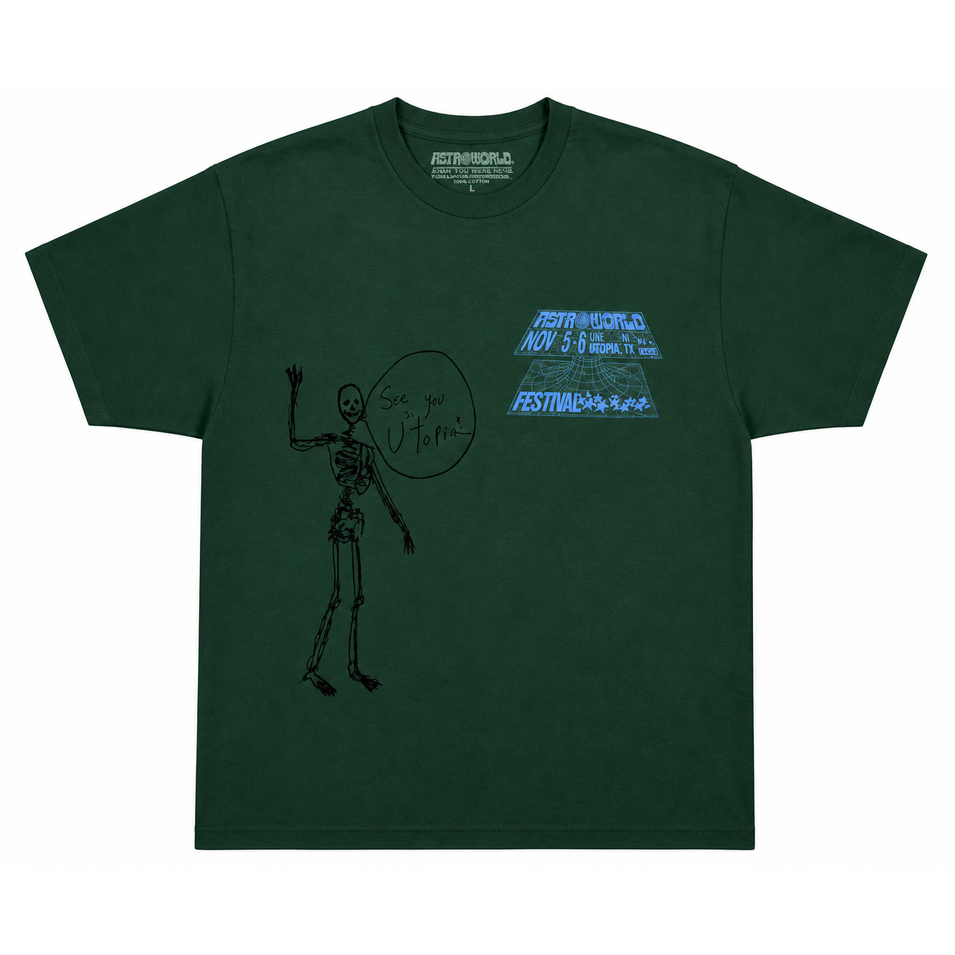 Travis Scott Open Your Eyes Tee Green