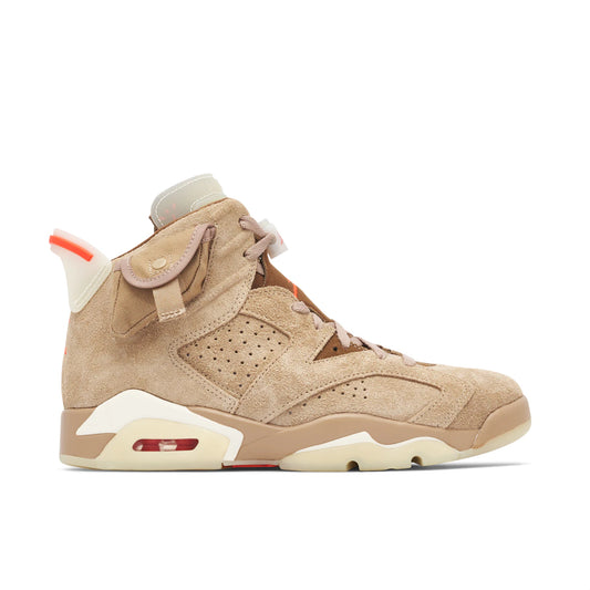 Jordan 6 Retro Travis Scott British Khaki by Jordan's in Shoes. Available at KershKicks for £385.00. A must-have for fans of Jordan's looking to elevate their style with this Shoes.