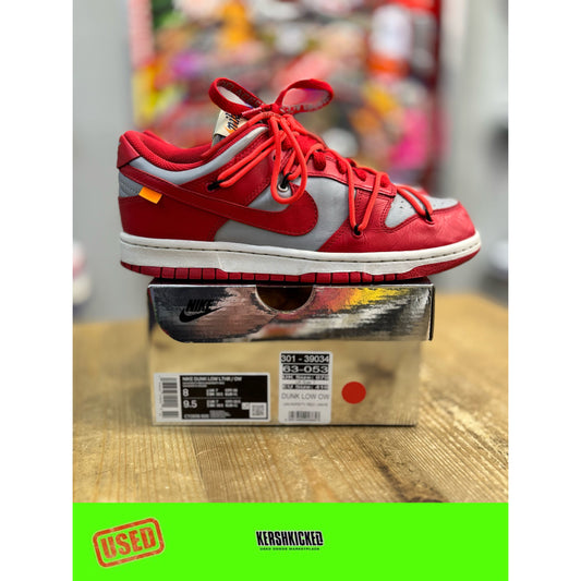 Nike Dunk Low Off-White University Red UK 7