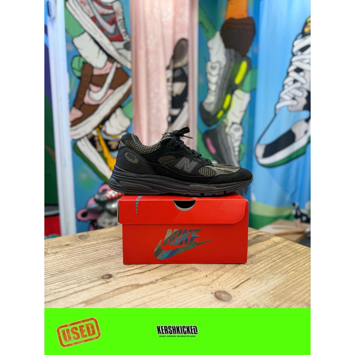 New Balance x Stone Island 991v2 Olive Green UK 8