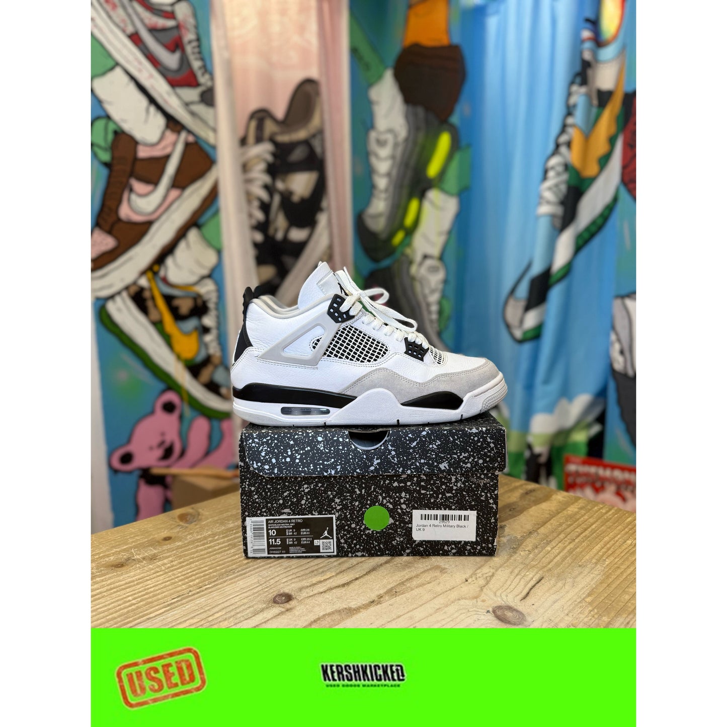 Jordan 4 Military Black UK 9.5