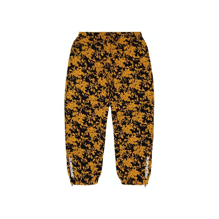 Supreme Warm Up Pant Black Floral | Supreme | KershKicks