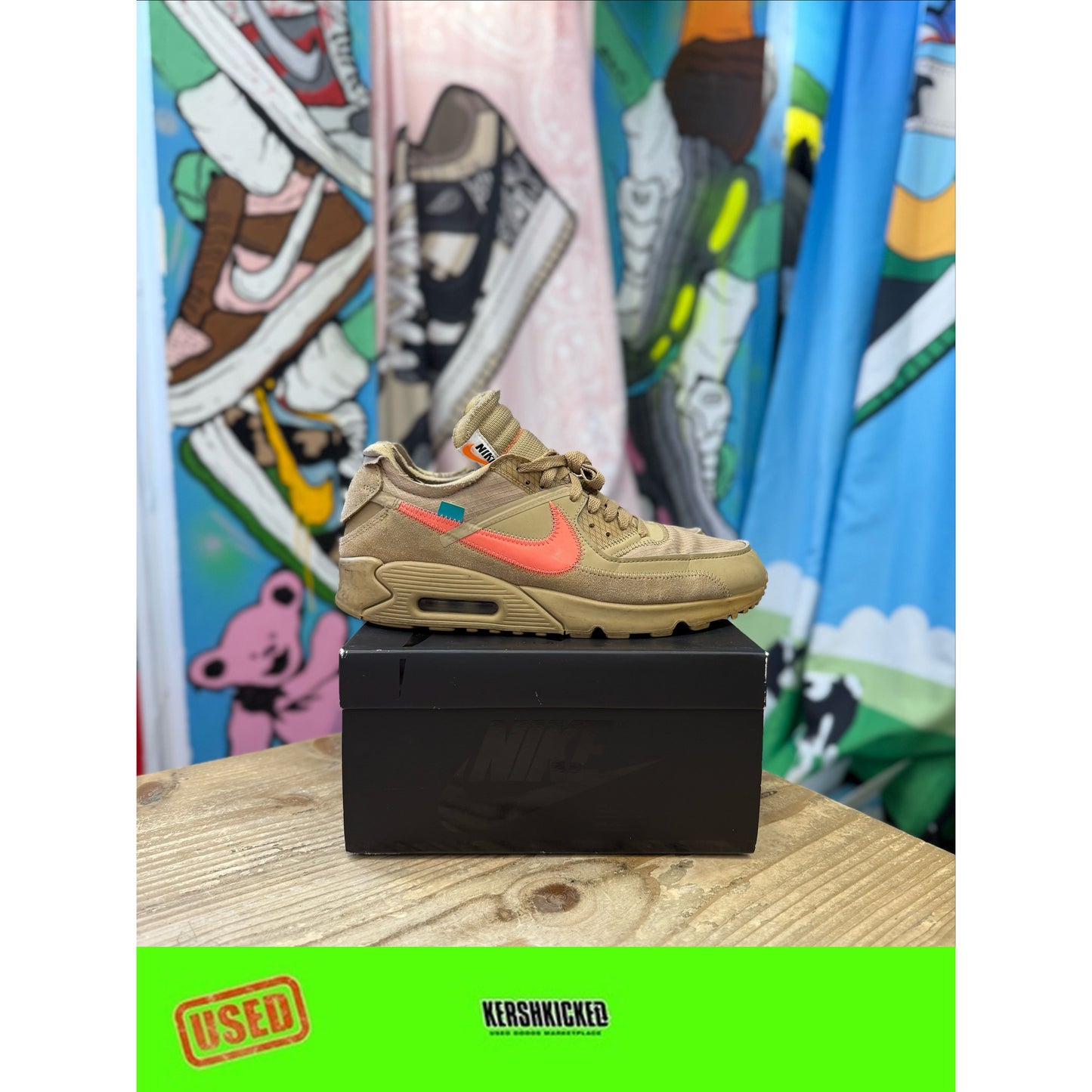 Nike Air Max 90 Off White Desert Ore UK 9