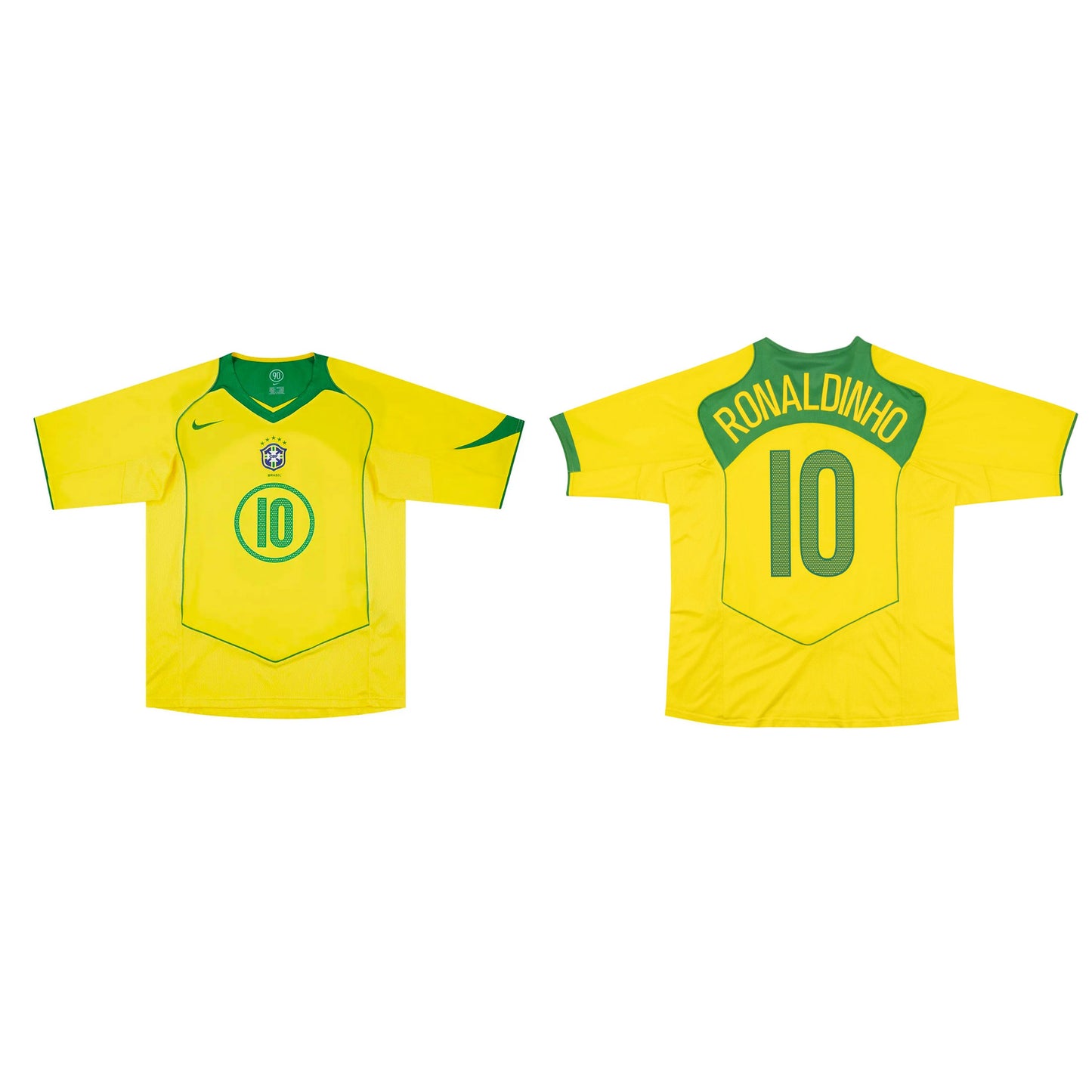 Nike Total 90 Brazil Ronaldinho 2004 Reissue Jersey Opti Yellow/Apple Green