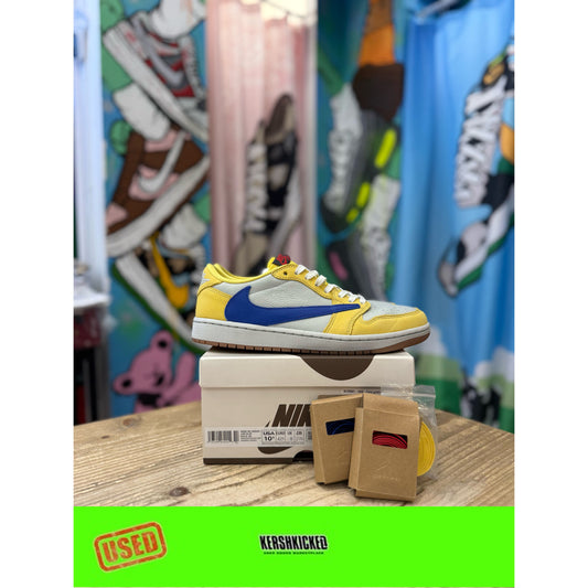 Jordan 1 Low Travis Scott Canary UK8