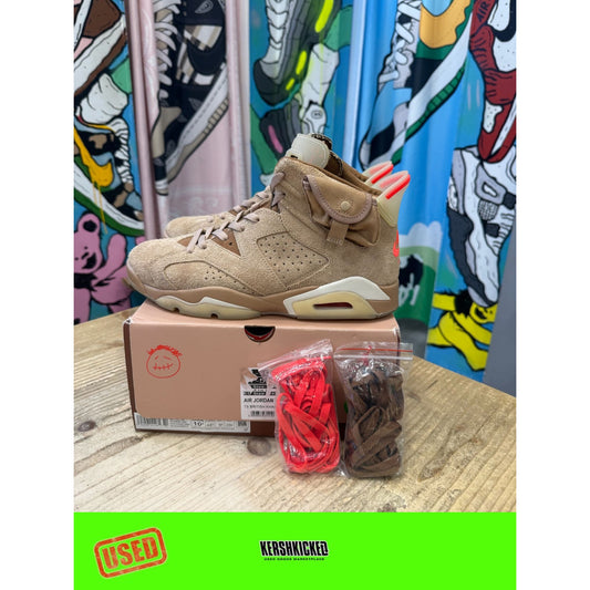Jordan 6 Retro Travis Scott British Khaki UK 9.5